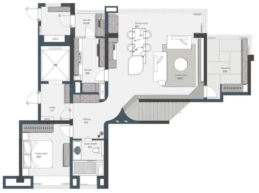 小兩口住躍層還能裝出溫度?細(xì)節(jié)精準(zhǔn)把控詮釋大而不空