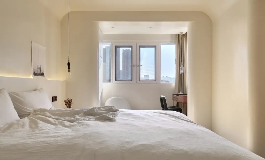 溫潤奶油風(fēng)~無用隔墻應(yīng)拆盡拆，宅家盡享“日月同輝”