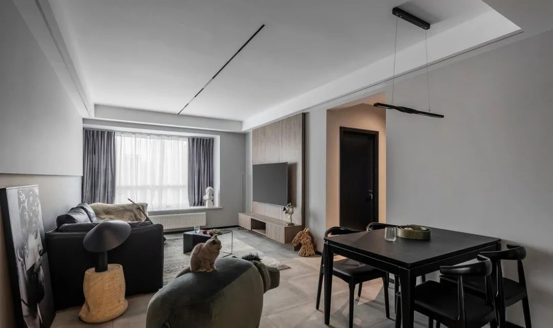 1人1貓隨心住，豐盈黑白簡約，潮酷boyの雅痞居