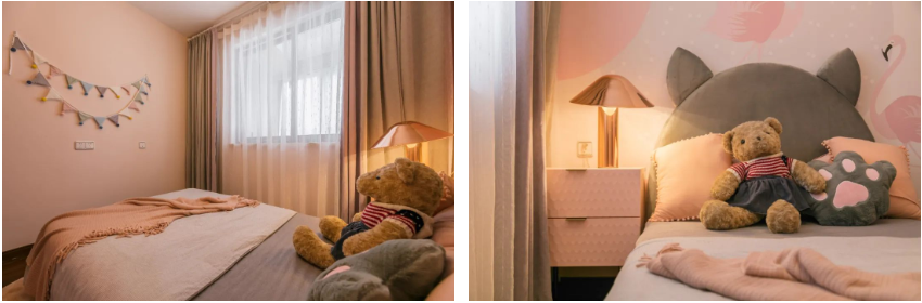 三口之家丨客餐廳一體＋超贊書架墻，滿滿精致感！