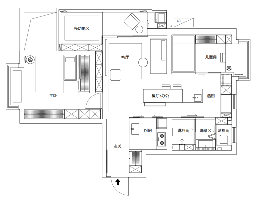 廚房沒采光、客廳面積小的滿分處理，輕松打造禪意小三室