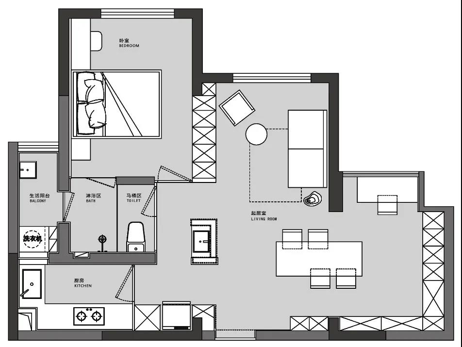 65㎡住一人一貓還裝下了上百冊藏書，家里親戚都酸了