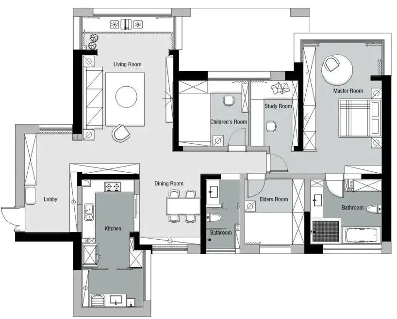 輕侘寂丨超大玄關，榻榻米陽臺，小資慢生活的靜謐空間