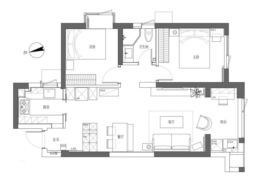 90%都是櫻桃木家具？爆改86㎡老房，這作業不抄就虧了	