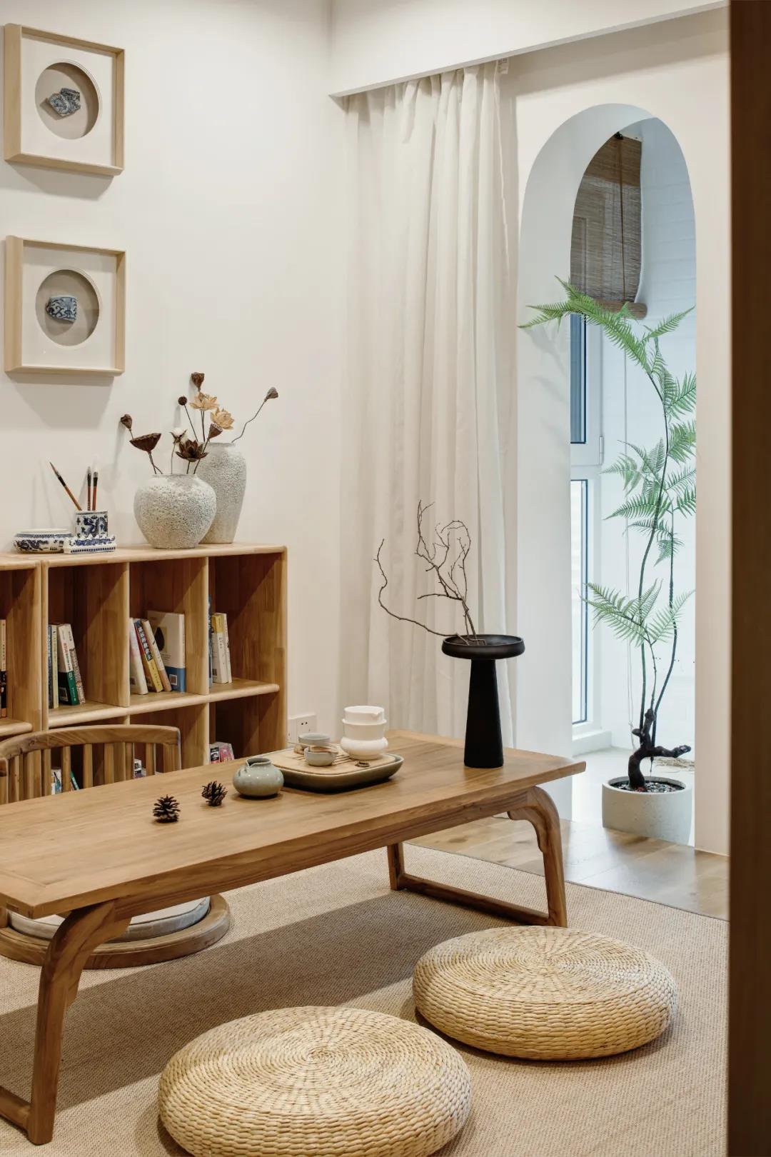 玄關吧臺餐廳＋禪意品茗客廳，枷鎖90㎡日式慢生活