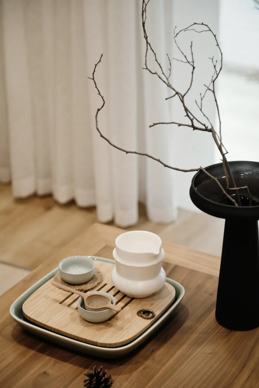 玄關吧臺餐廳＋禪意品茗客廳，枷鎖90㎡日式慢生活