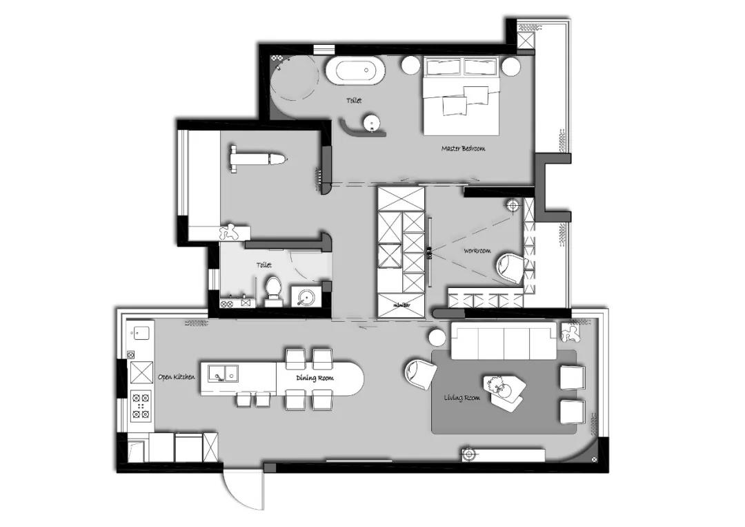 95㎡奶油宅搞出30㎡收納空間，再也不用哭著斷舍離	
