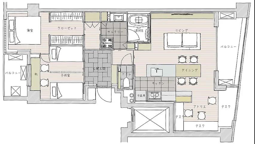 她家和風80㎡「元宇宙兒童房」上床下柜，墻上還開洞？