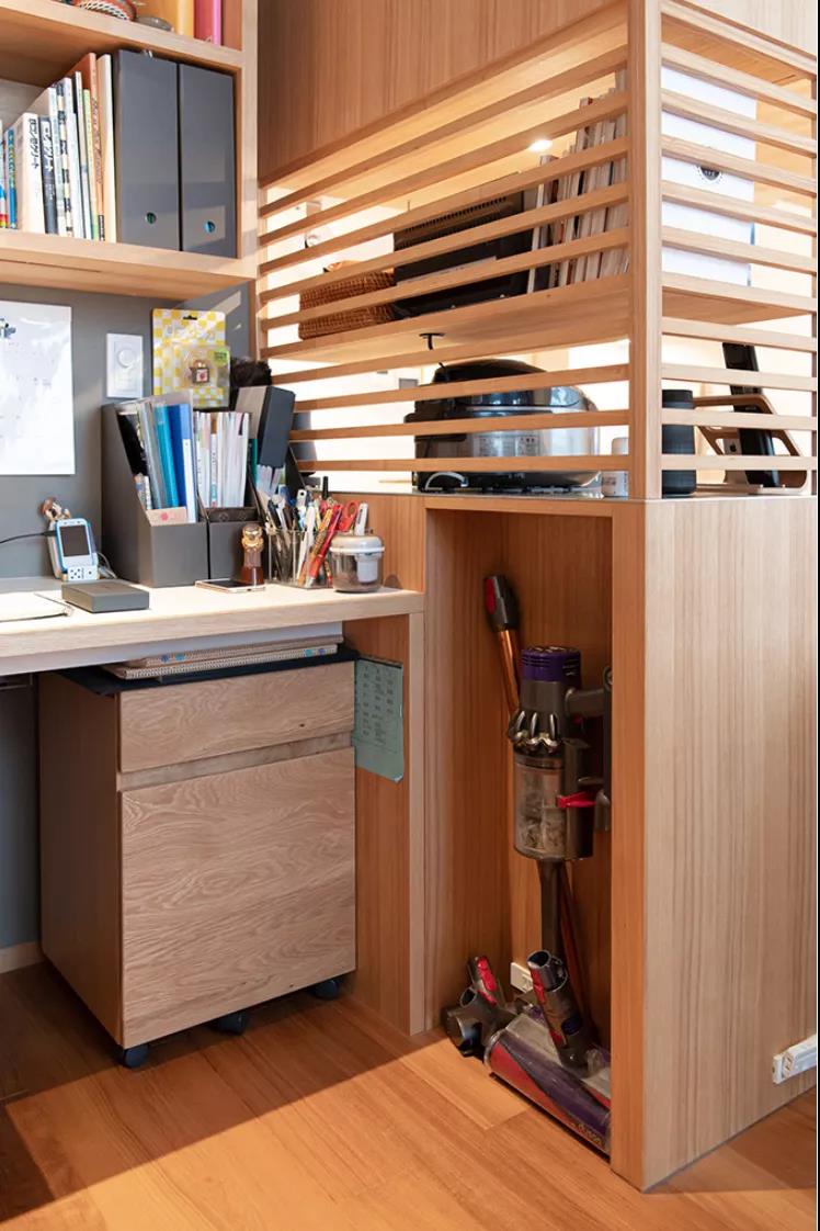 她家和風80㎡「元宇宙兒童房」上床下柜，墻上還開洞？