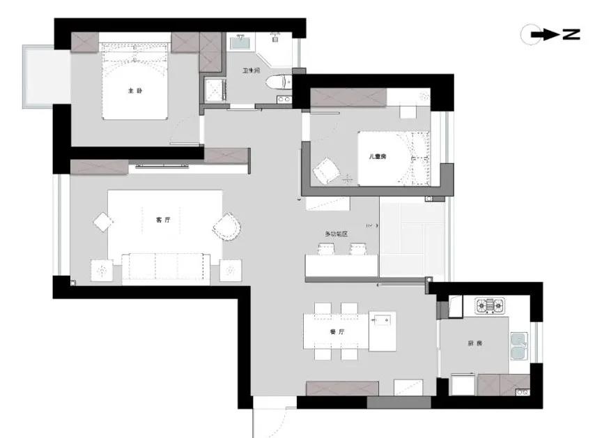 無玄關這樣裝美上天，LDK+玻璃書房，舒適度滿分答卷！