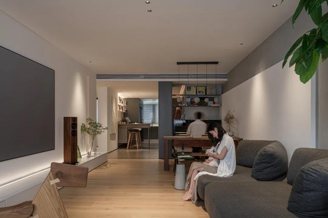 112㎡氛圍感upの元氣愛巢，把『休閑靜吧』搬進家	