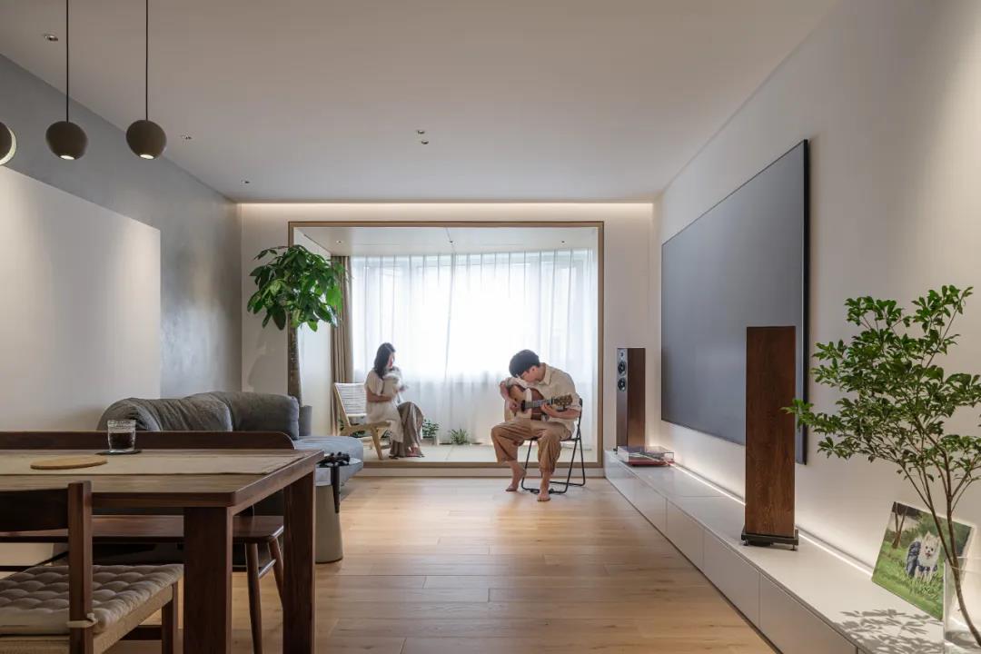 112㎡氛圍感upの元氣愛巢，把『休閑靜吧』搬進家	