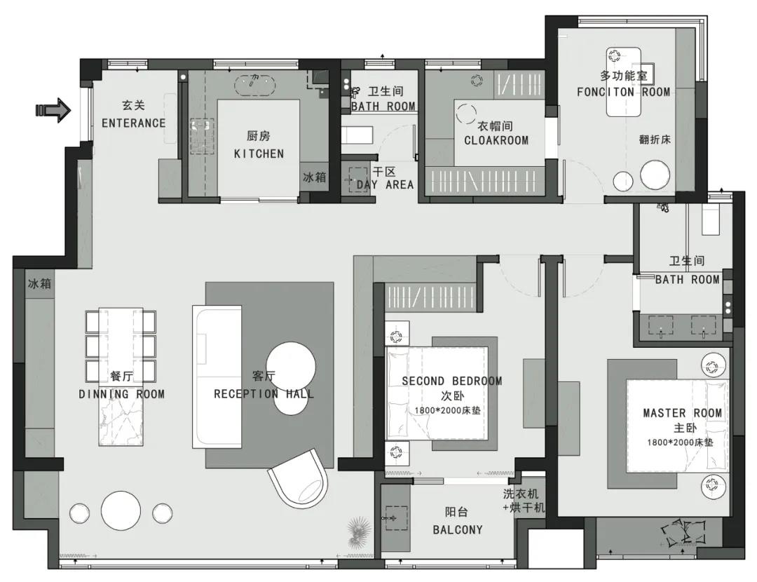 新時(shí)代夫妻的143㎡『黑白質(zhì)感家』，開(kāi)啟心動(dòng)模式~