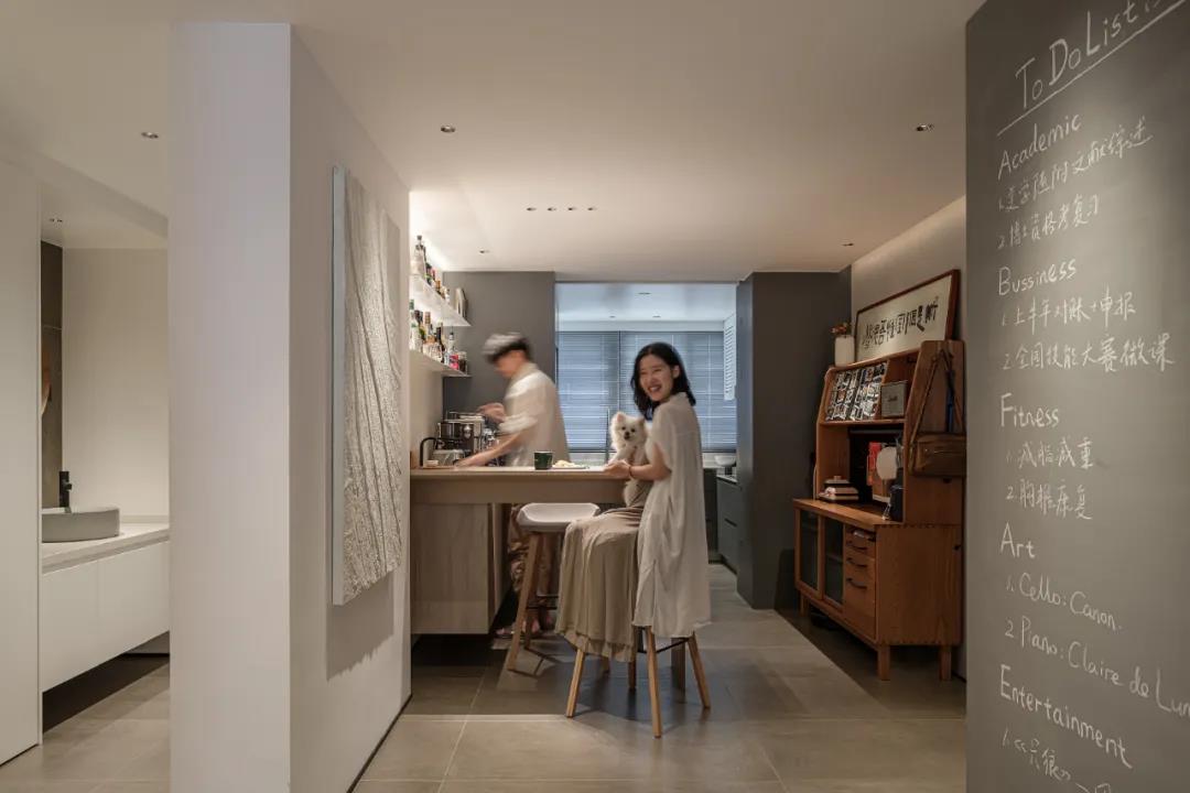 112㎡氛圍感upの元氣愛巢，把『休閑靜吧』搬進家	