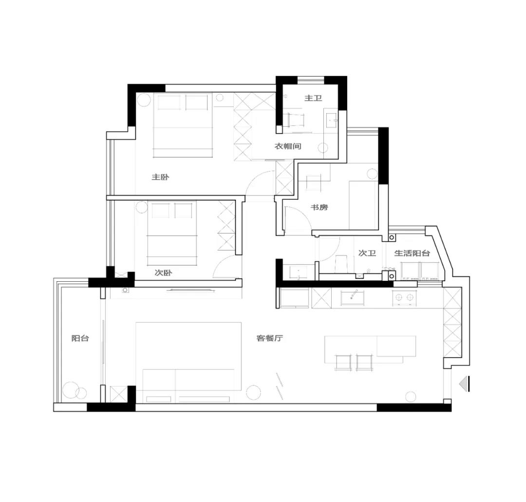 「愛與設(shè)計」文藝夫妻90㎡全屋定制，告別強迫癥！