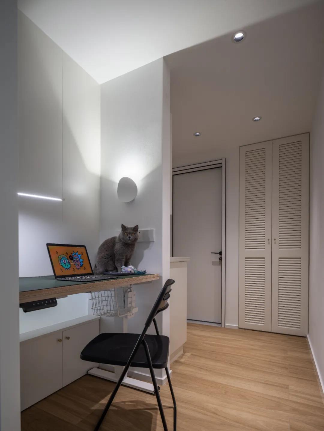 78㎡超極限規(guī)劃“貓咪樂園”，過道變書房，功能性max！