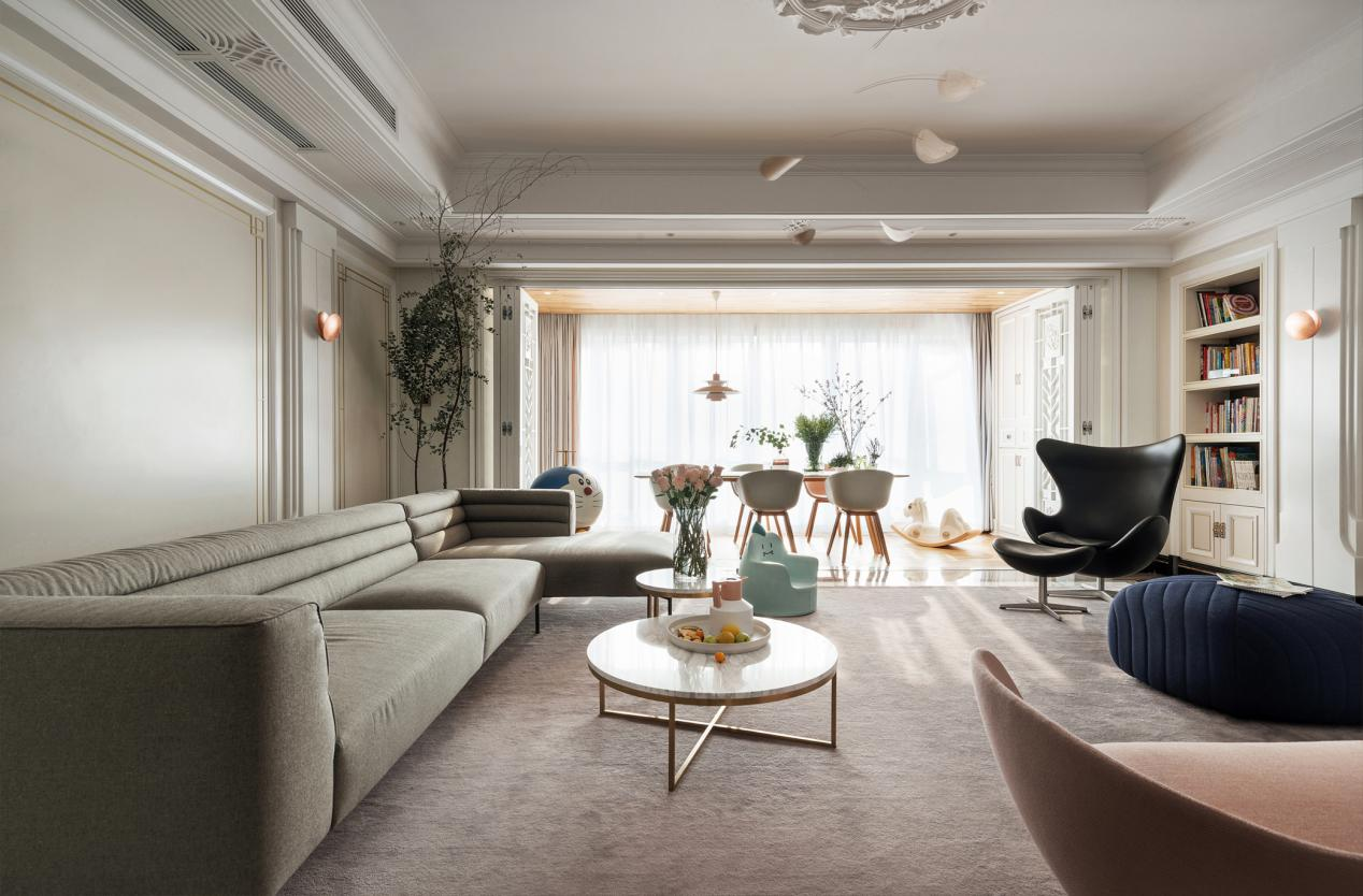  功能已達上限！設計師巧用158㎡實現6口之家擴容秘技  學姐  戶型 四居室 使用面積 158㎡ 