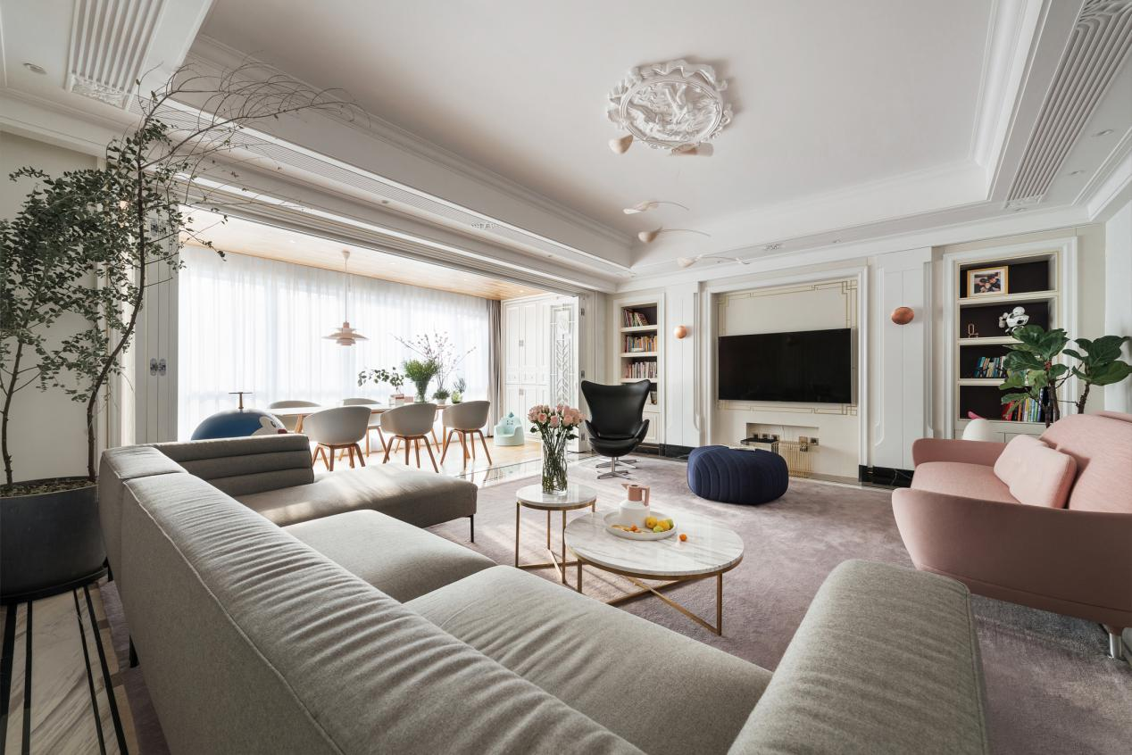  功能已達上限！設計師巧用158㎡實現6口之家擴容秘技  學姐  戶型 四居室 使用面積 158㎡ 