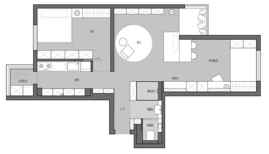 汪主人的家裝心機(jī)：功能區(qū)一應(yīng)俱全，小戶型完美利用！