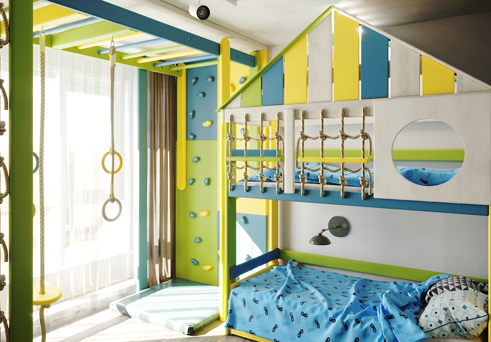 海歸夫妻“亂裝”學區房，混搭工業風暗藏兒童游樂園