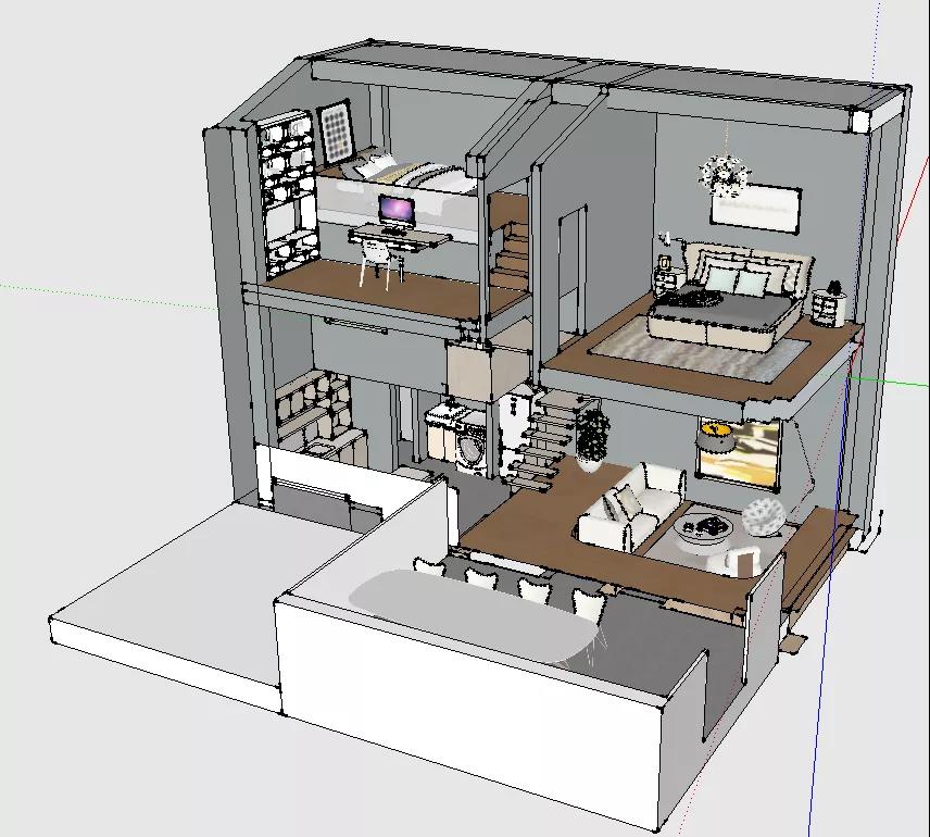 43㎡的loft變身輕奢小別墅，空間規劃&軟裝搭配，統統滿分！
