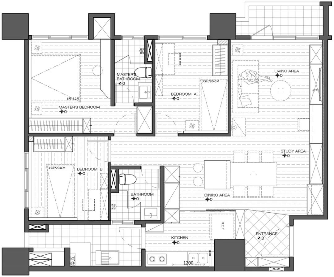 23萬巧裝120㎡學(xué)區(qū)房，發(fā)現(xiàn)它的每1㎡都用得太絕！