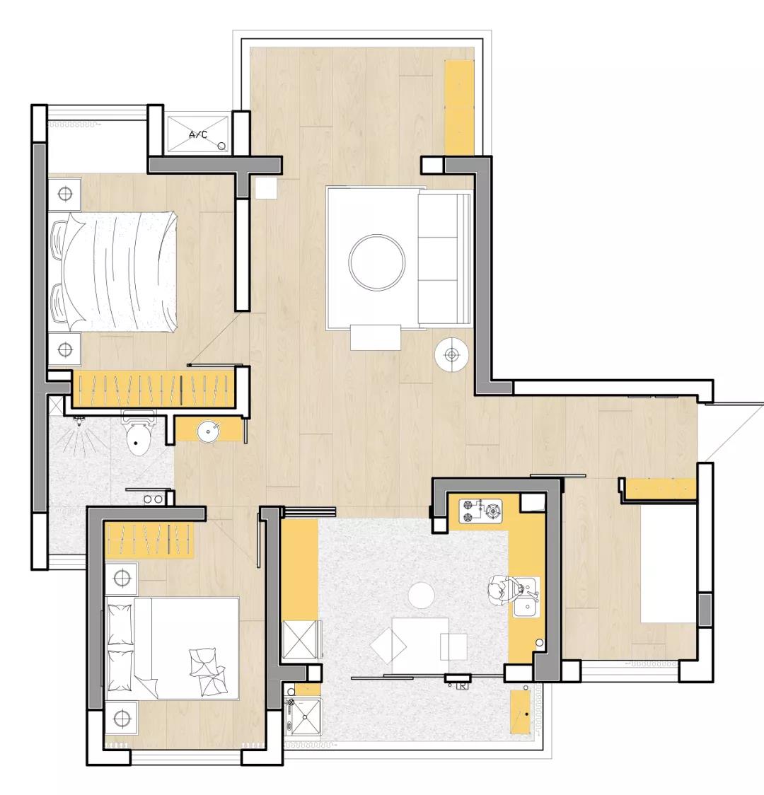 天津屋主「窮裝」100㎡，房門(mén)、柜子全隱藏，放大招了！
