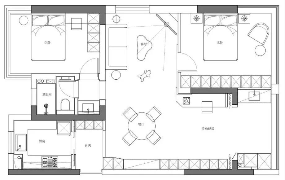 武漢98㎡「奧利奧風」，創意腦洞治愈細節控！