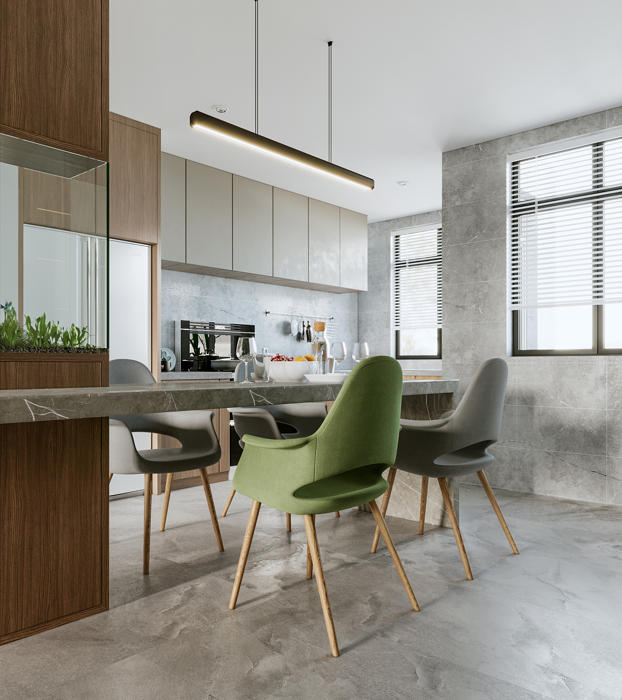 學區房完美打開方式：讀書角+魚缸隔斷，太實用！