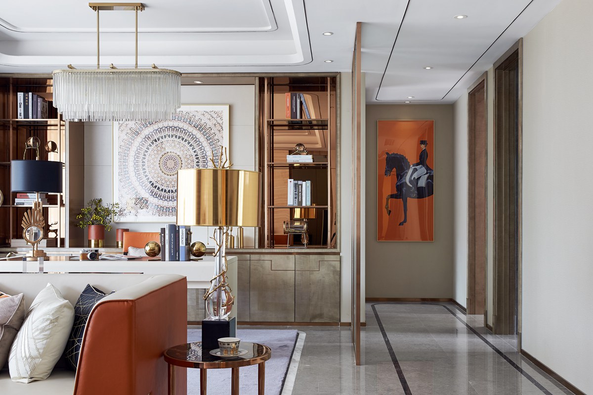 124㎡多口之家，全屋『愛馬仕橙』，雜志里才有的樣子！