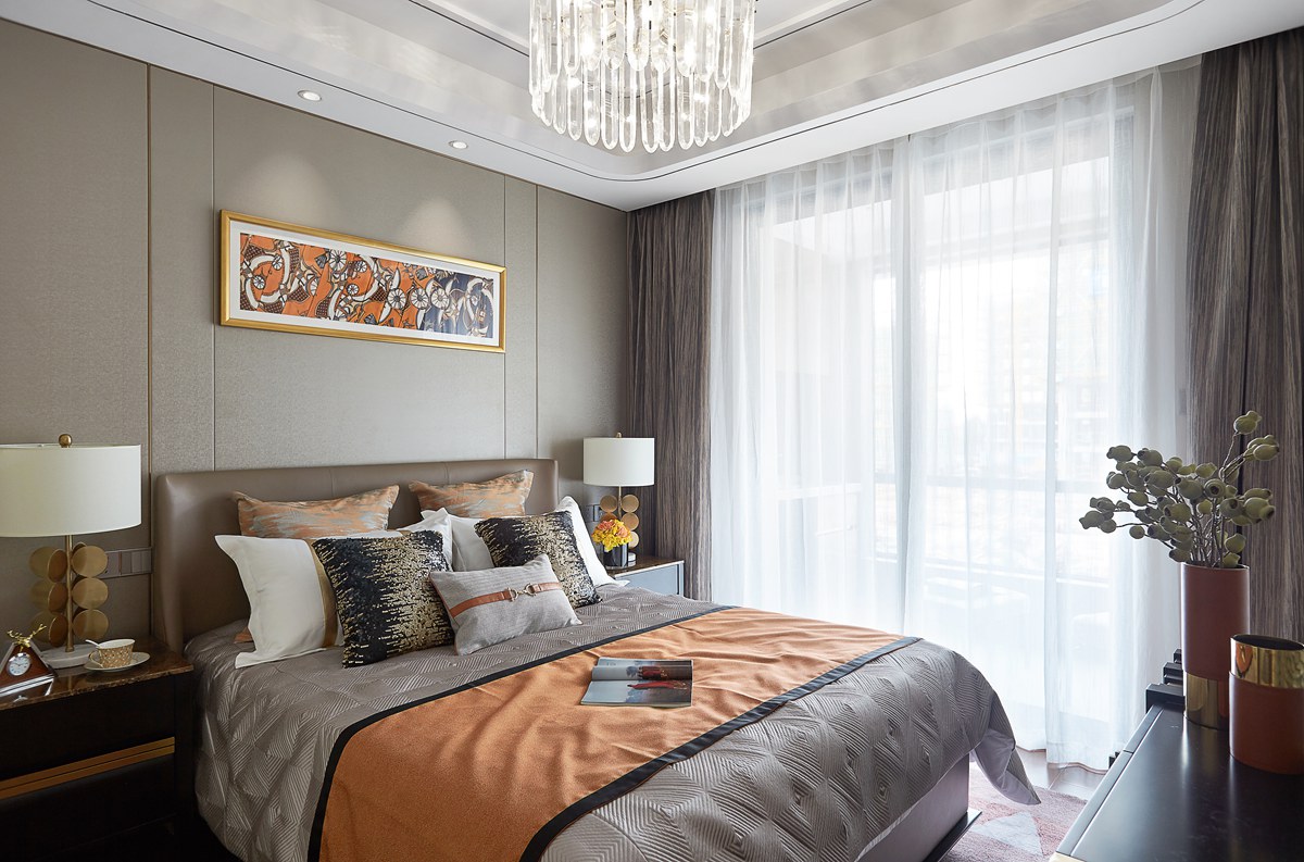 124㎡多口之家，全屋『愛馬仕橙』，雜志里才有的樣子！