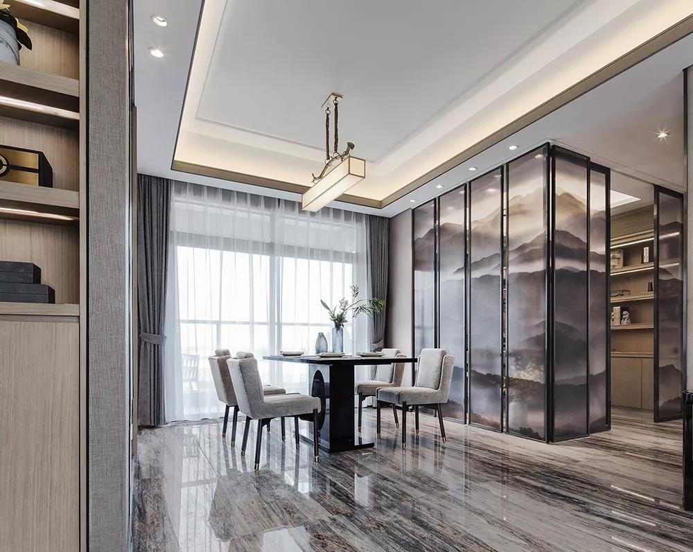 120㎡三室變四室，山水屏風(fēng)隔出書房，仿佛置身江南水鄉(xiāng)