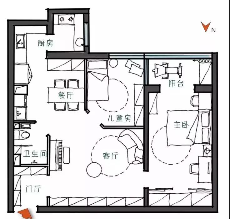 陽臺封進廚房，客廳多出一居，鄰居進門都傻眼了！