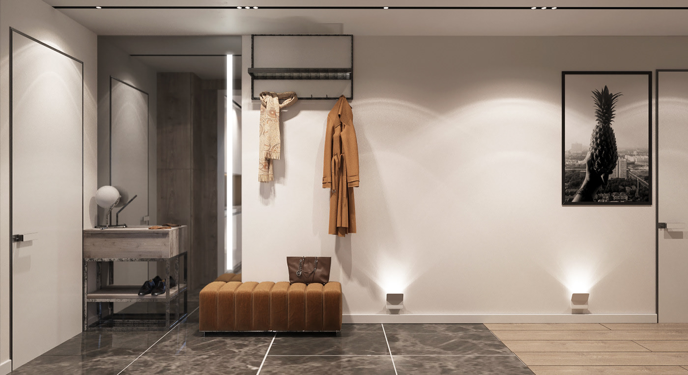 大白墻早out了，小夫妻用木飾面背景墻裝出豪宅既視感