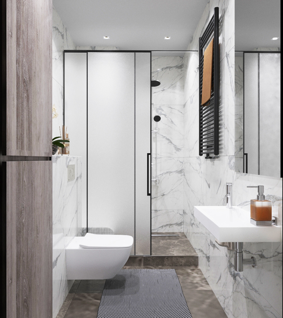 大白墻早out了，小夫妻用木飾面背景墻裝出豪宅既視感