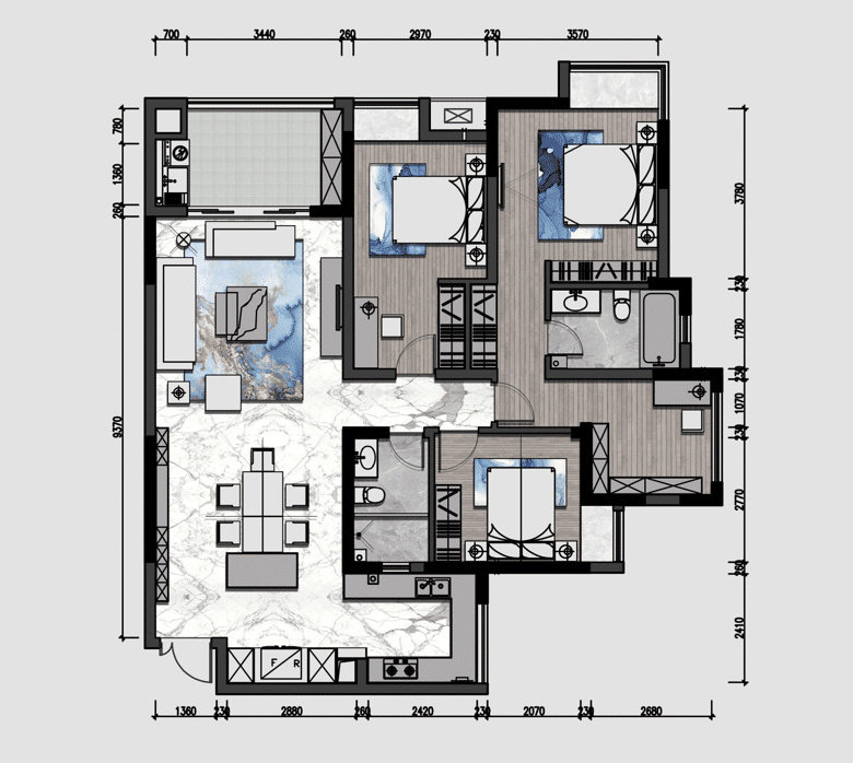 地中海風(fēng)情陽光吧臺(tái)，還有全屋滿墻柜，她家真能“裝”
