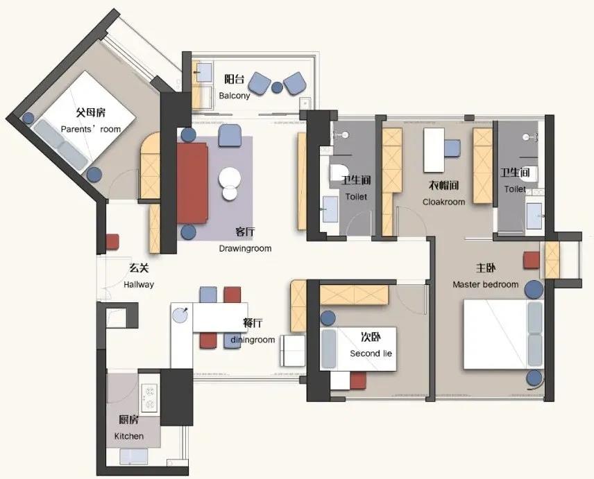 憑啥她家異形戶還有衣帽間和2衛3室，完勝高級豪宅！