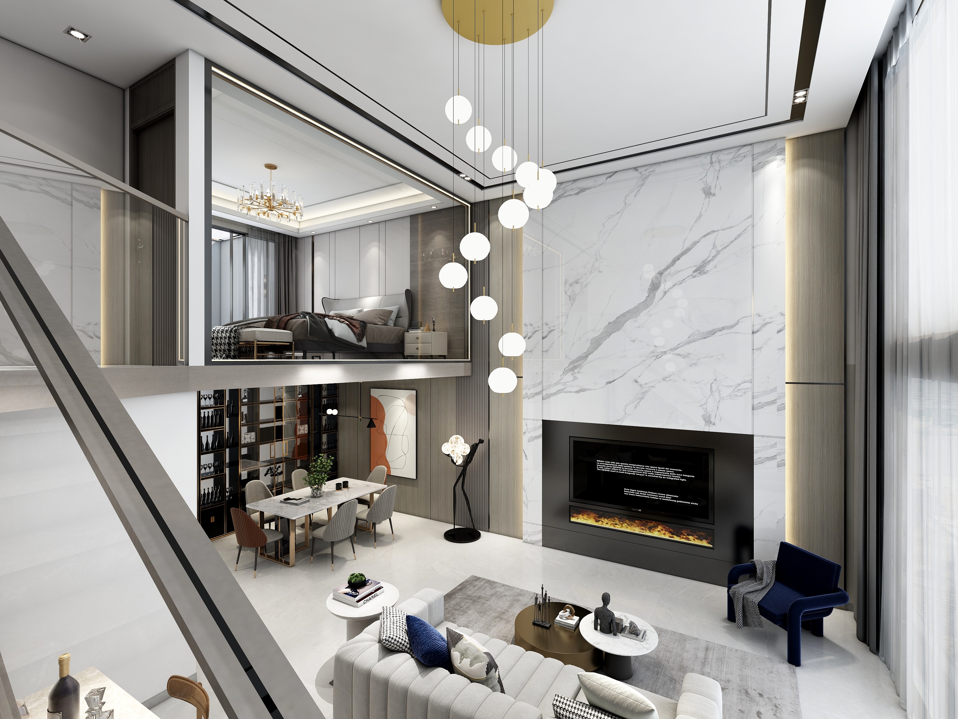 300㎡復(fù)式豪宅8米挑高，能駕馭的都是大佬！