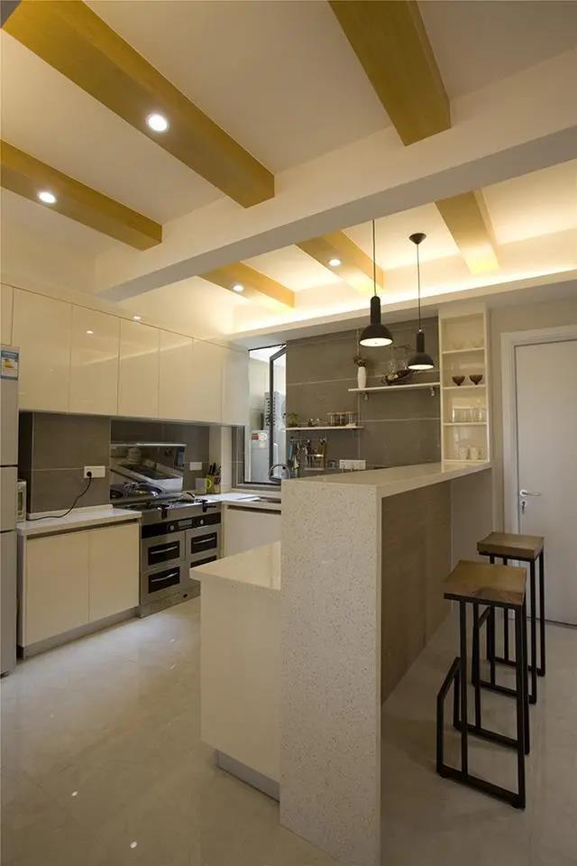 南昌夫妻極簡(jiǎn)主義，90㎡北歐風(fēng)兩居，特制吧臺(tái)太有品位了！