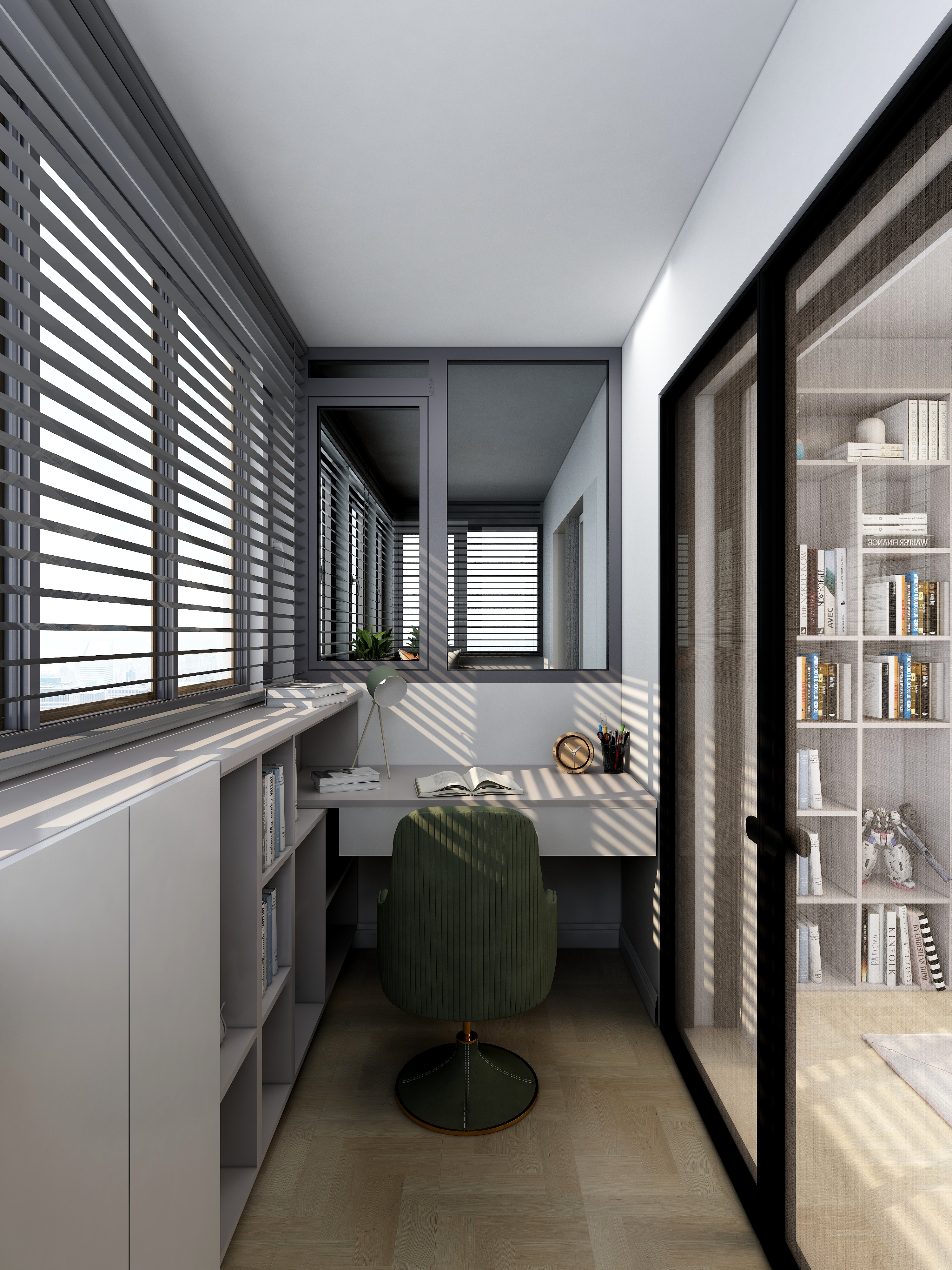 啥？她家玄關(guān)柜延到廚房，書架、酒柜、吧臺(tái)、餐桌全解決了！