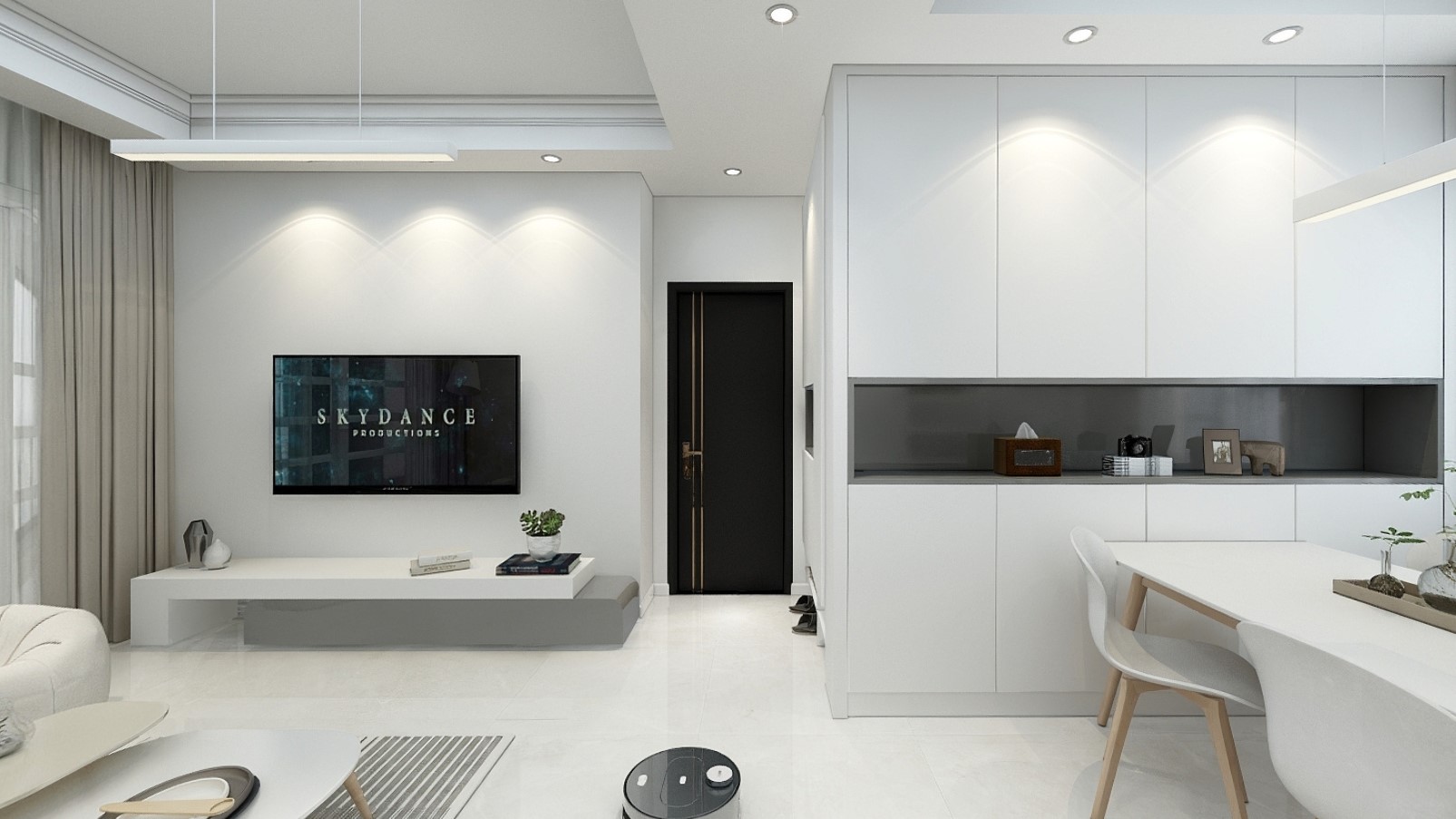 純白色調(diào)智能化75㎡兩居，承載碼農(nóng)休閑時(shí)光