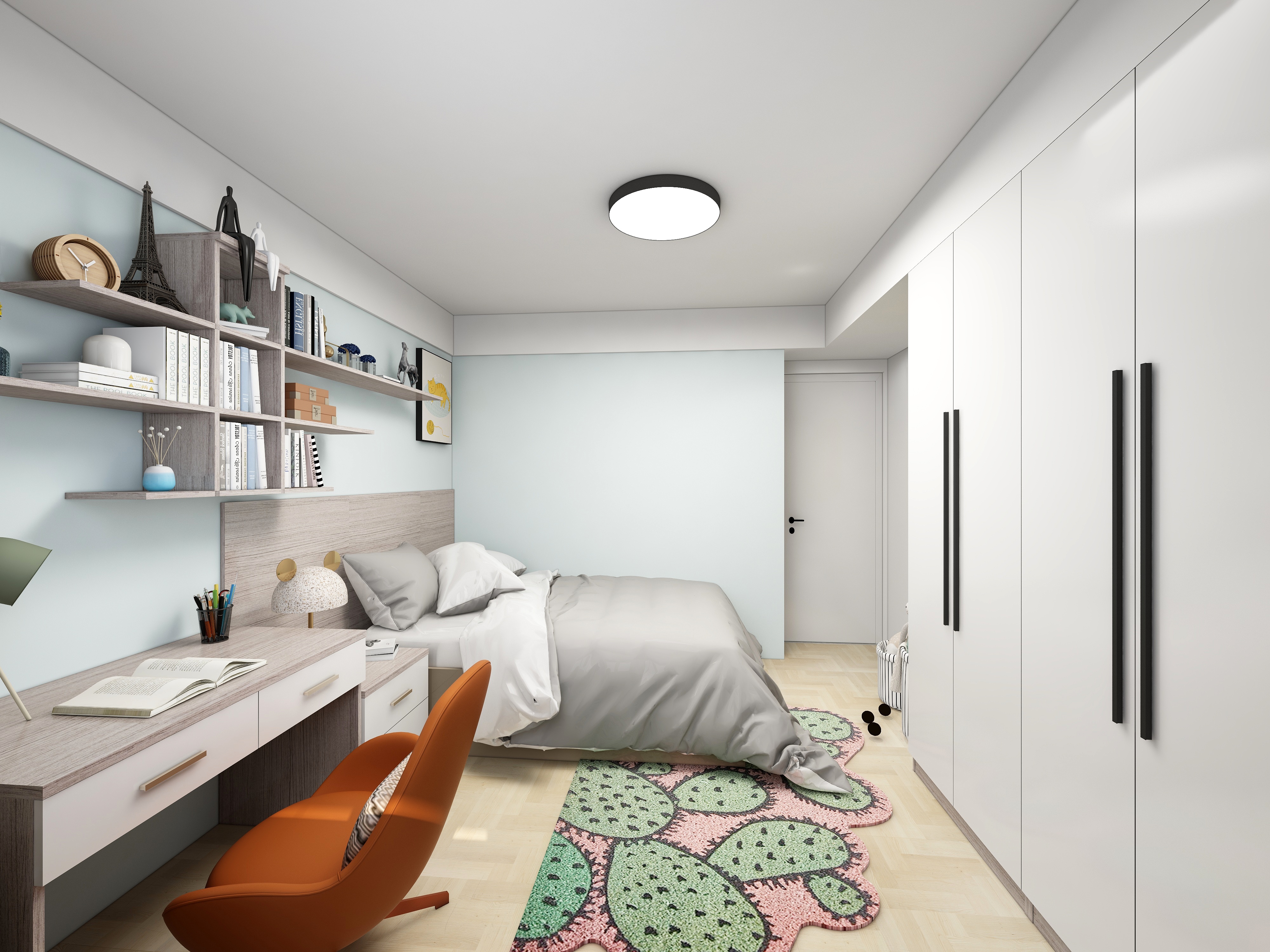 啥？她家玄關(guān)柜延到廚房，書架、酒柜、吧臺(tái)、餐桌全解決了！