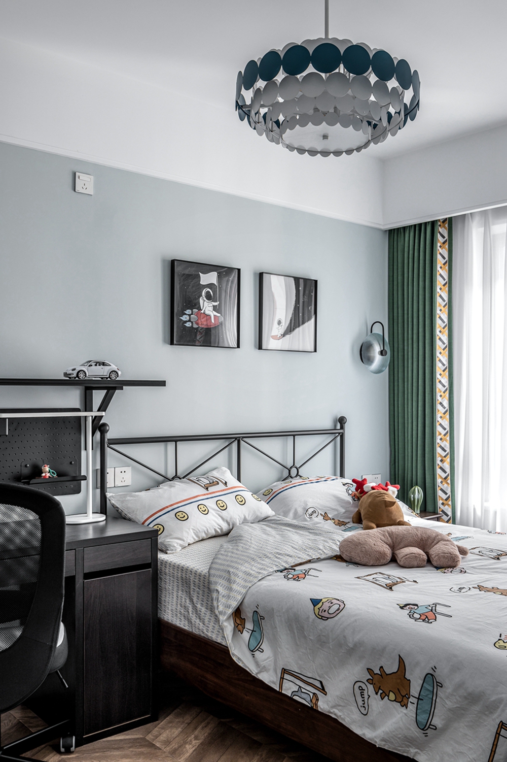 蘇州124㎡三居還有超棒工作室，這個(gè)家的高傲已盡數(shù)體現(xiàn)