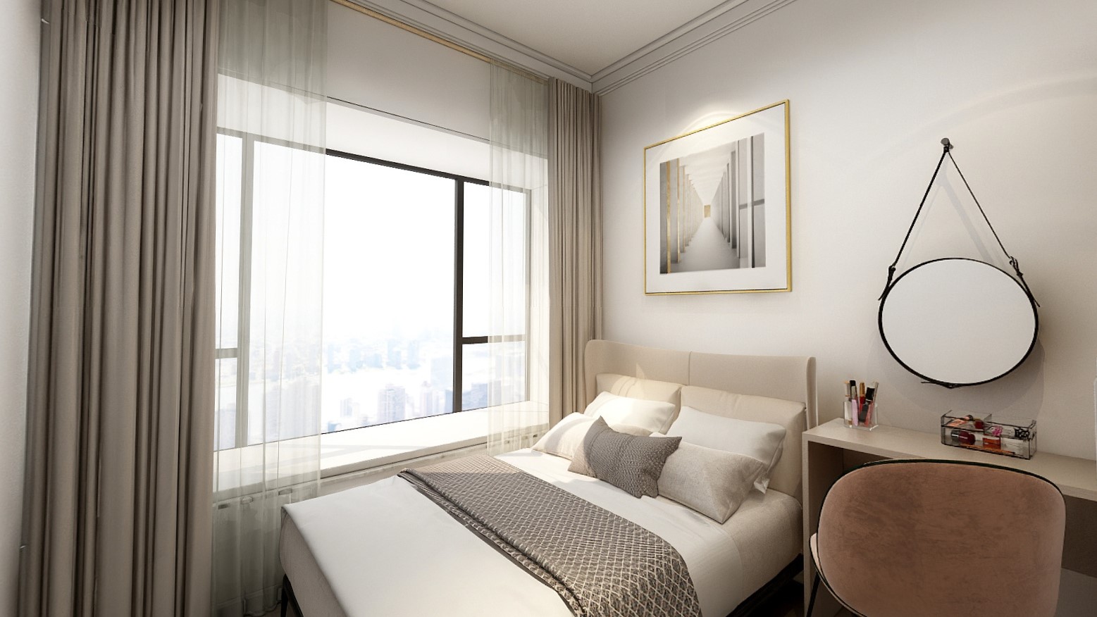 純白色調(diào)智能化75㎡兩居，承載碼農(nóng)休閑時(shí)光