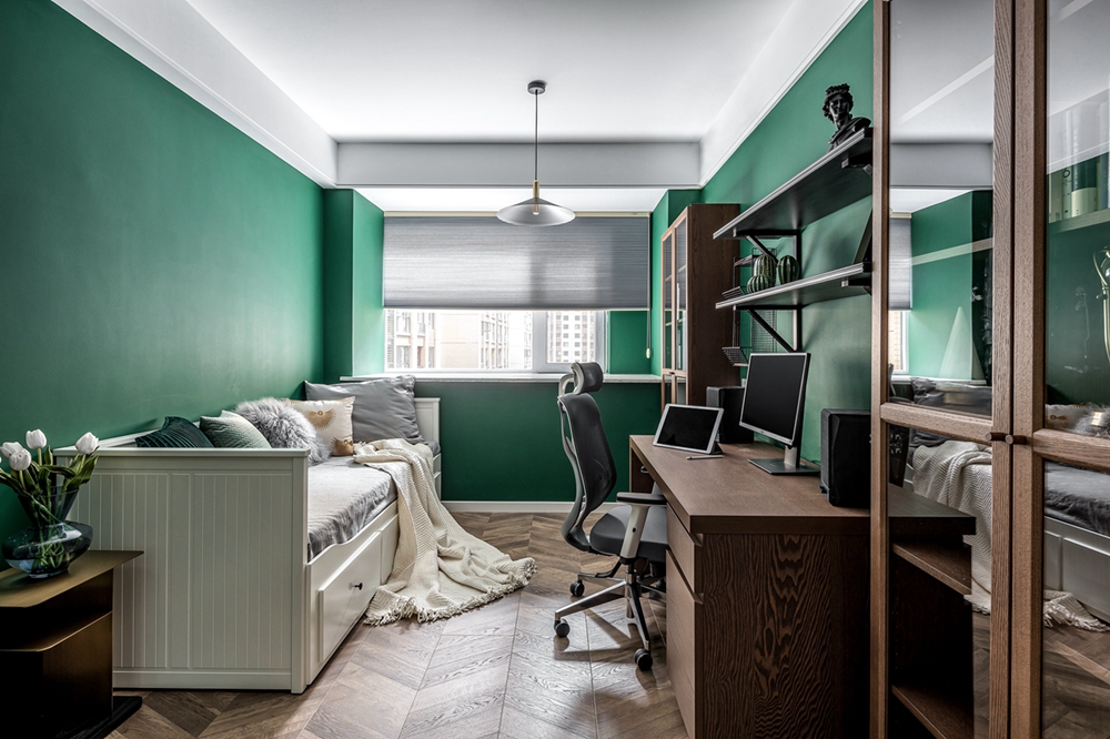 蘇州124㎡三居還有超棒工作室，這個(gè)家的高傲已盡數(shù)體現(xiàn)