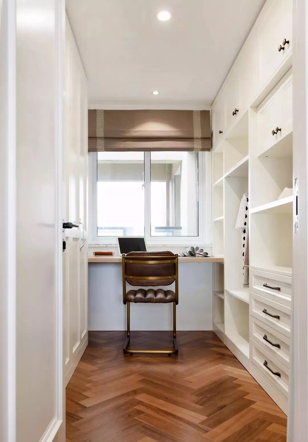 衣帽間內(nèi)藏書房，這套成都95㎡美式婚房，給滿分！