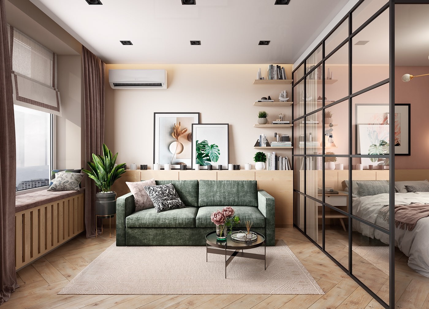 室內光線昏暗怎么辦，不如試試玻璃全屋，這套輕奢簡約宅火了	