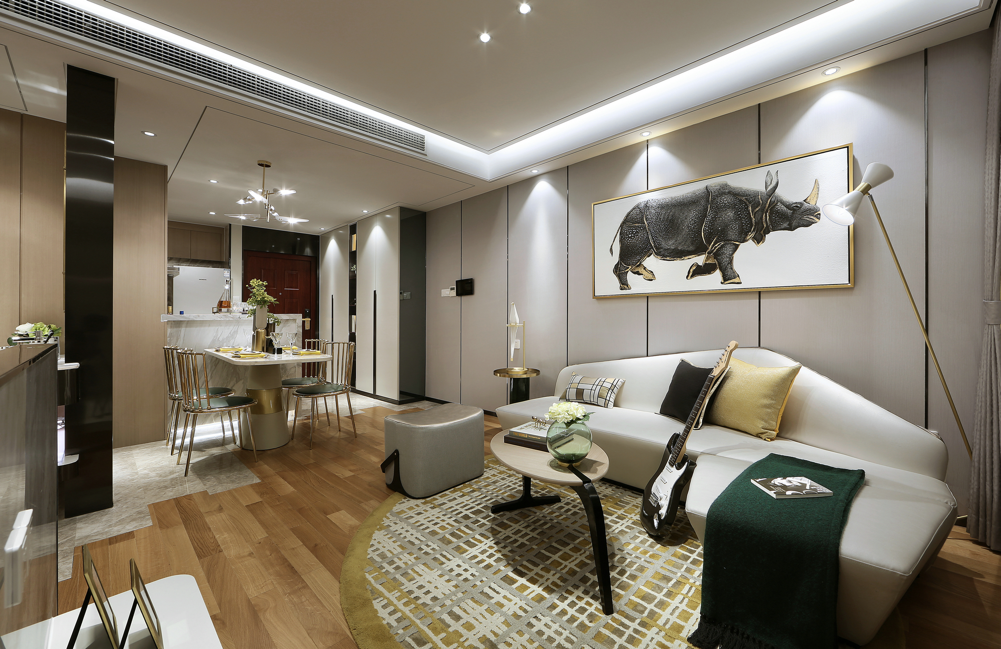 上海三口小家，LDK設計+半開放書房，100㎡更寬敞了！