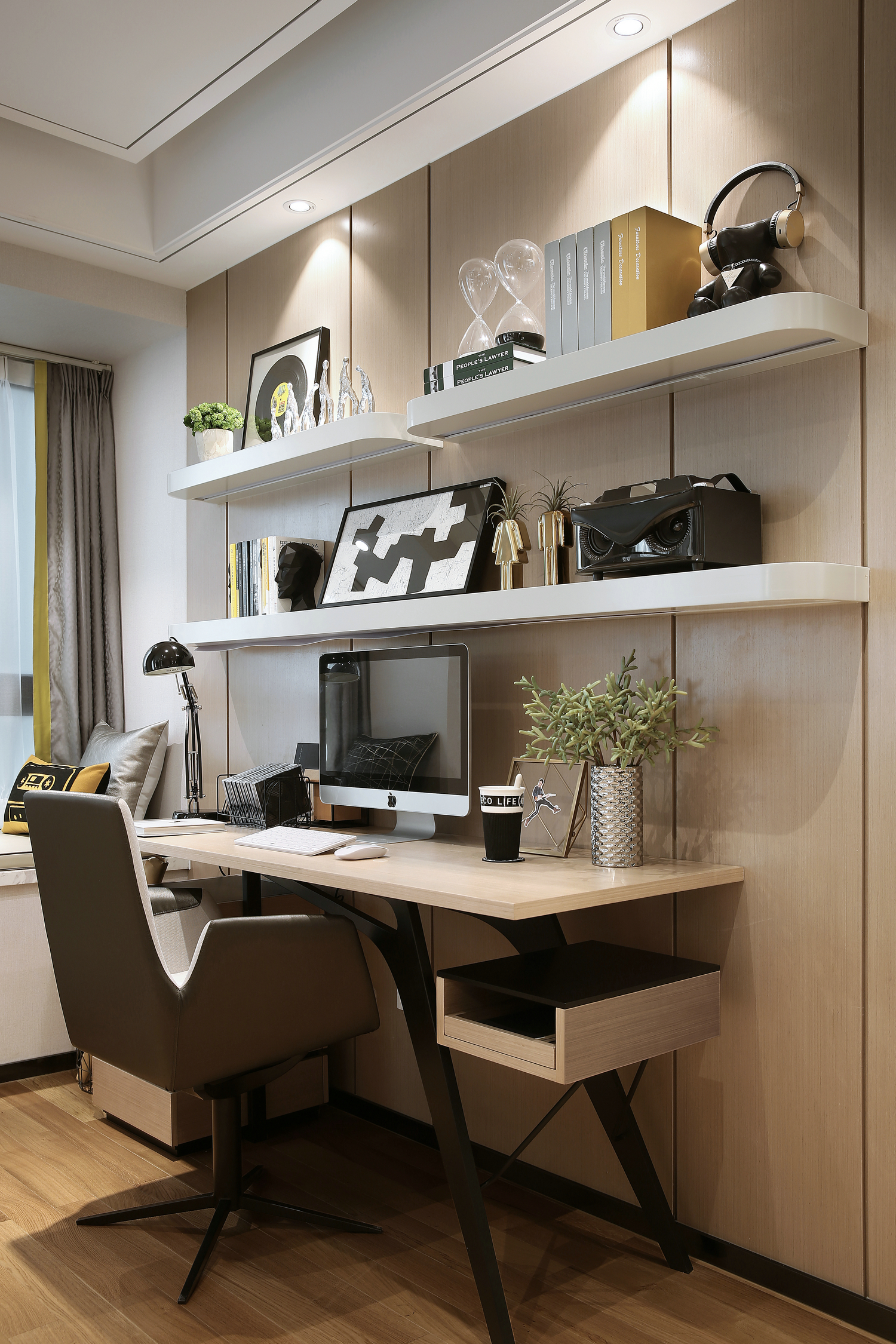 上海三口小家，LDK設計+半開放書房，100㎡更寬敞了！