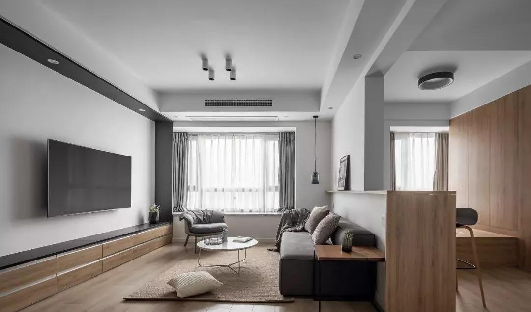 成都90㎡老房改造記丨客廳柜子橫著放，既能分區又能裝